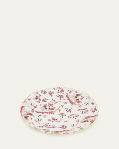 GINORI 1735 Oro Di Doccia Magenta Round Flat Plate | Thumbnail 2