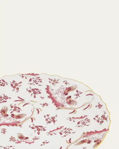 GINORI 1735 Oro Di Doccia Magenta Round Flat Plate | Thumbnail 4