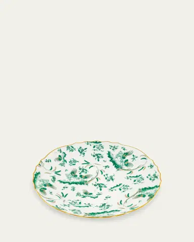 Ginori 1735 Oro di Doccia Large Round Platter, Giada | Thumbnail 2