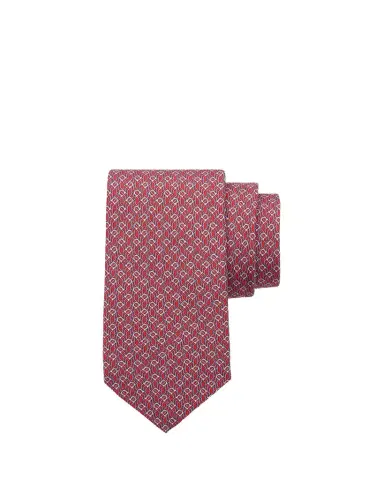 Ferragamo Men's Tetris-Print Silk Tie | Thumbnail 1