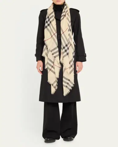 Burberry Giant Check Wool Scarf | Thumbnail 2 Burberry Giant Check Wool Scarf | Thumbnail 2