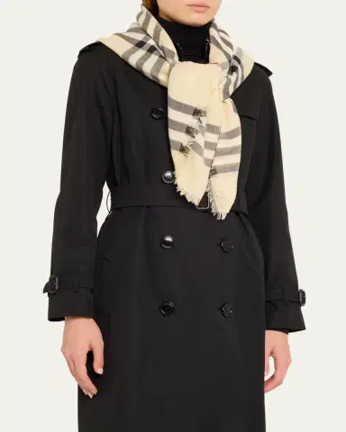 Burberry Giant Check Wool Scarf | Thumbnail 3 Burberry Giant Check Wool Scarf | Thumbnail 3