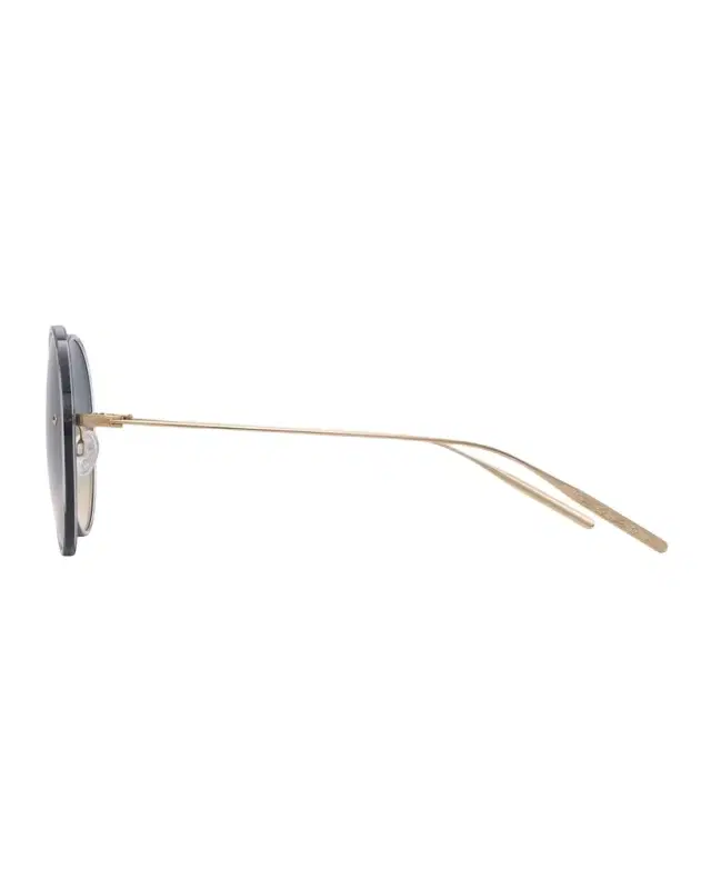 Barton Perreira Rigby Golden Titanium & Acetate Round Sunglasses