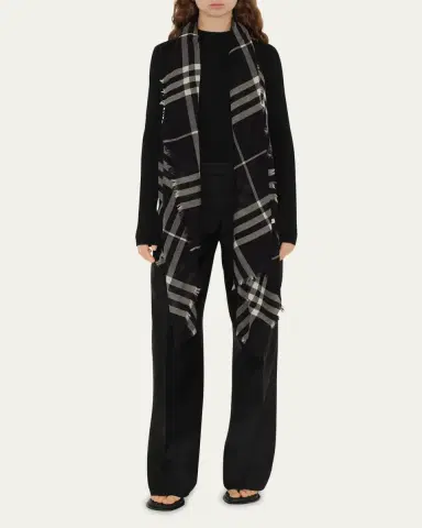 Burberry Giant Check Wool Scarf | Thumbnail 2 Burberry Giant Check Wool Scarf | Thumbnail 2