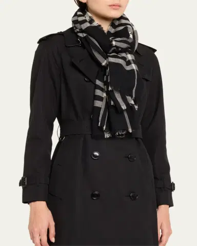 Burberry Giant Check Wool Scarf | Thumbnail 3 Burberry Giant Check Wool Scarf | Thumbnail 3