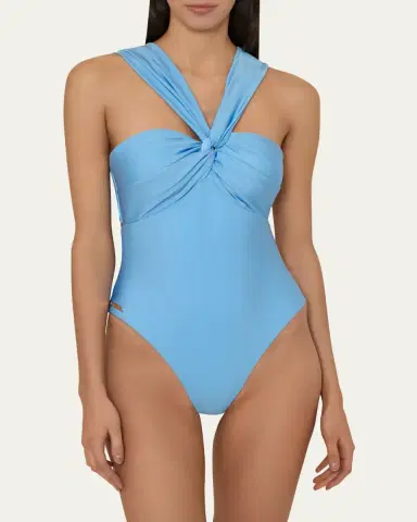 Milly Cabana Betsy Draped One-Piece Swimsuit | Thumbnail 2 Milly Cabana Betsy Draped One-Piece Swimsuit | Thumbnail 2