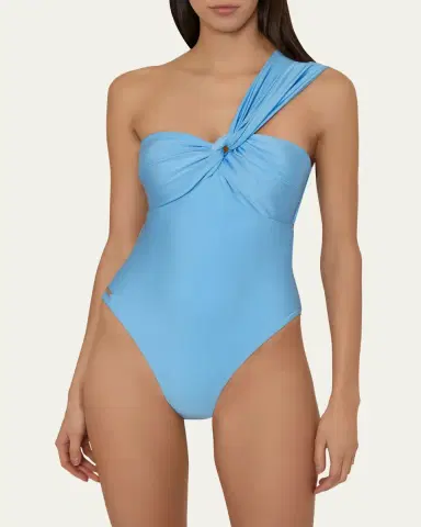 Milly Cabana Betsy Draped One-Piece Swimsuit | Thumbnail 4 Milly Cabana Betsy Draped One-Piece Swimsuit | Thumbnail 4