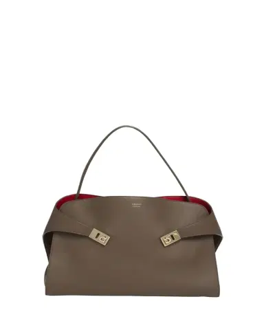 Ferragamo Large Hug Soft Bicolor Shoulder Bag | Thumbnail 1 Ferragamo Large Hug Soft Bicolor Shoulder Bag | Thumbnail 1