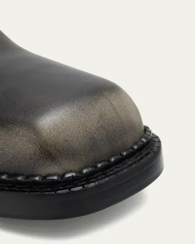 Prada Calf Leather Square-Toe Knee Boots | Thumbnail 5
