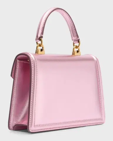 Dolce & Gabbana Devotion Mini Metallic Leather Top-Handle Bag | Thumbnail 12