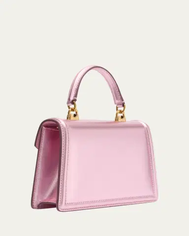 Dolce & Gabbana Devotion Mini Metallic Leather Top-Handle Bag | Thumbnail 3