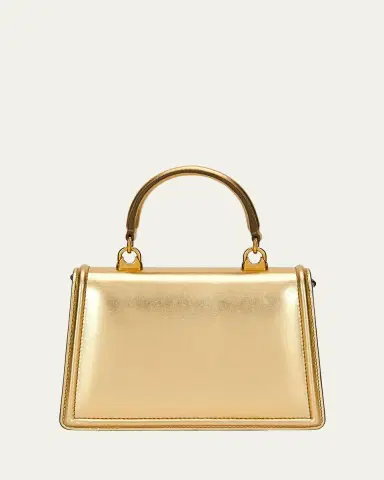Dolce & Gabbana Devotion Mini Metallic Leather Top-Handle Bag | Thumbnail 6