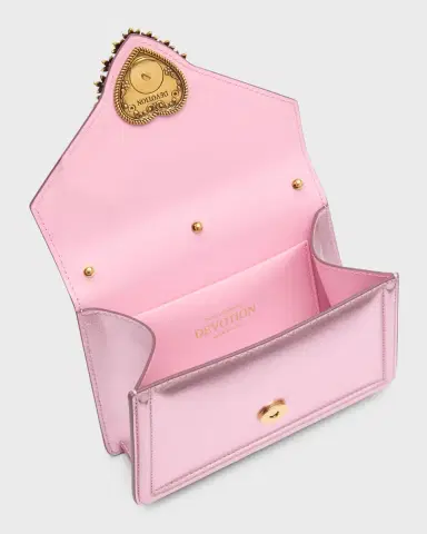 Dolce & Gabbana Devotion Mini Metallic Leather Top-Handle Bag | Thumbnail 9