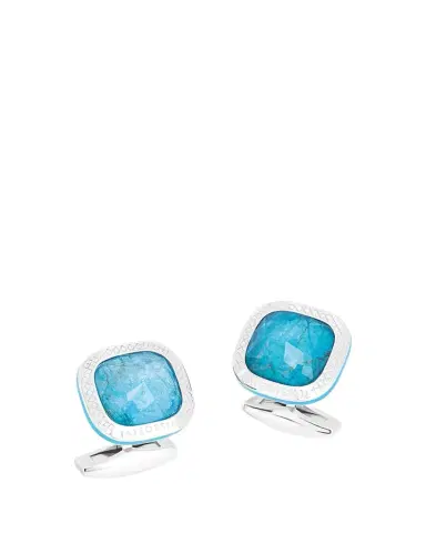 Tateossian Men's Apatite Doppione Cushion Cufflinks | Thumbnail 1 Tateossian Men's Apatite Doppione Cushion Cufflinks | Thumbnail 1
