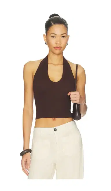 ENZA COSTA Silk Rib U Halter | Thumbnail 1 ENZA COSTA Silk Rib U Halter | Thumbnail 1