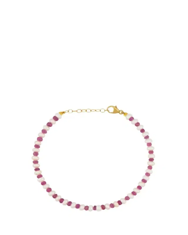 JIA JIA Ocean Connection Pink Sapphire and Pearl Bracelet