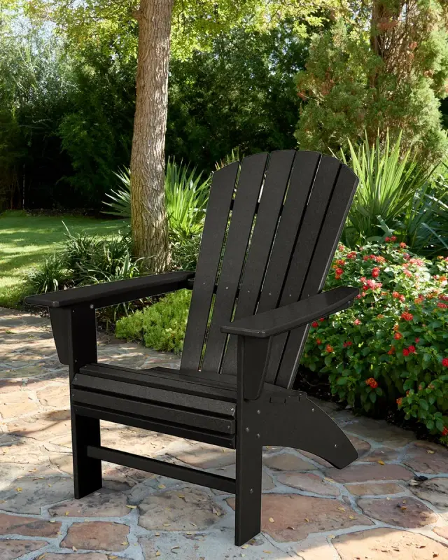 POLYWOOD Nautical Curveback Adirondack Chair