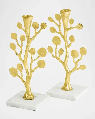Michael Aram Botanical Leaf Gold Candleholders | Thumbnail 2