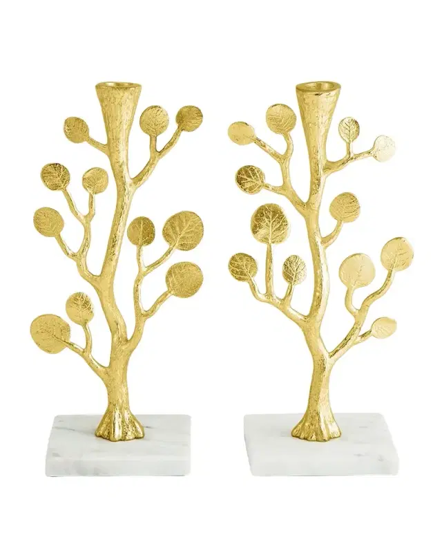 Michael Aram Botanical Leaf Gold Candleholders