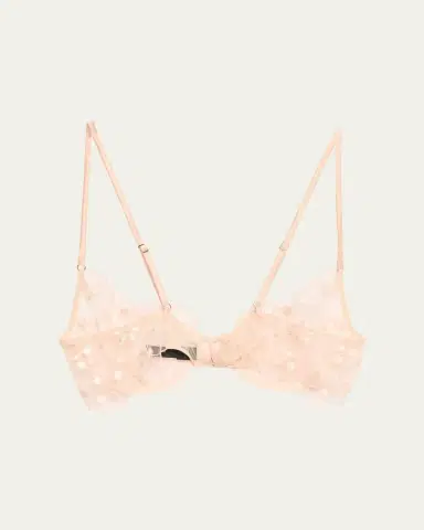 Kiki De Montparnasse Rosette Embroidered Demi Bra | Thumbnail 2 Kiki De Montparnasse Rosette Embroidered Demi Bra | Thumbnail 2