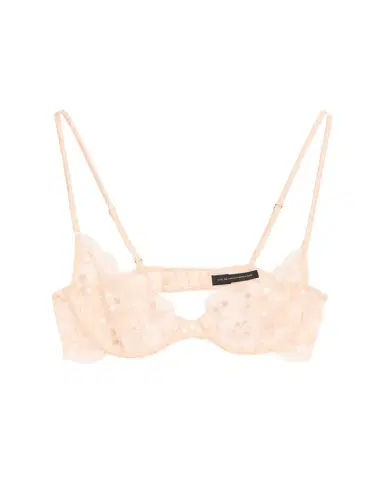 Kiki De Montparnasse Rosette Embroidered Demi Bra | Thumbnail 1 Kiki De Montparnasse Rosette Embroidered Demi Bra | Thumbnail 1