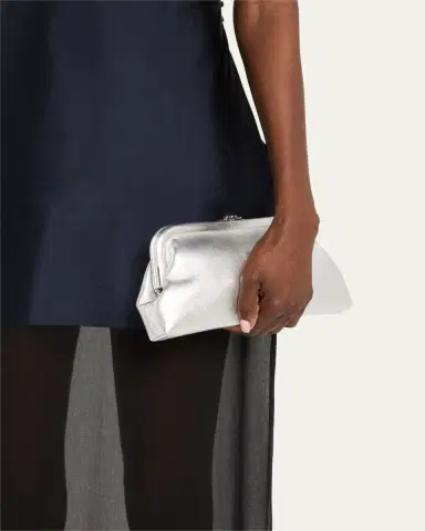 Jimmy Choo Skylar Frame Metallic Leather Clutch Bag | Thumbnail 2 Jimmy Choo Skylar Frame Metallic Leather Clutch Bag | Thumbnail 2