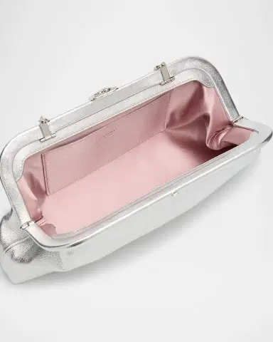 Jimmy Choo Skylar Frame Metallic Leather Clutch Bag | Thumbnail 8 Jimmy Choo Skylar Frame Metallic Leather Clutch Bag | Thumbnail 8