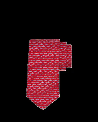 Ferragamo Men's Sports Car and Flag Silk Tie | Thumbnail 2