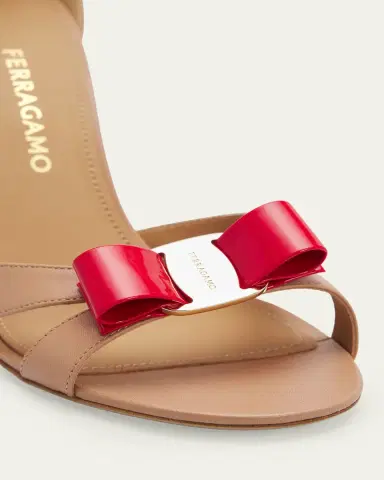 Ferragamo 95mm Roxy Leather Ankle-Strap Sandals | Thumbnail 5