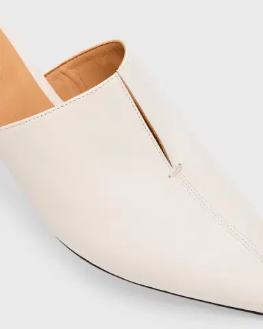 Tod's 40mm Nappa Leather Kitten-Heel Mules | Thumbnail 2