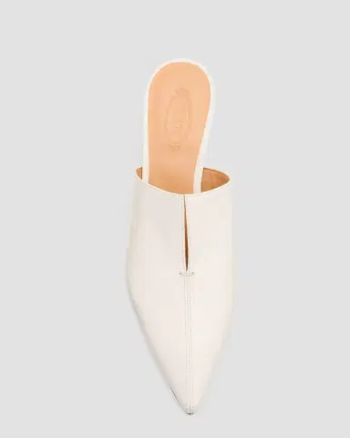 Tod's 40mm Nappa Leather Kitten-Heel Mules | Thumbnail 3
