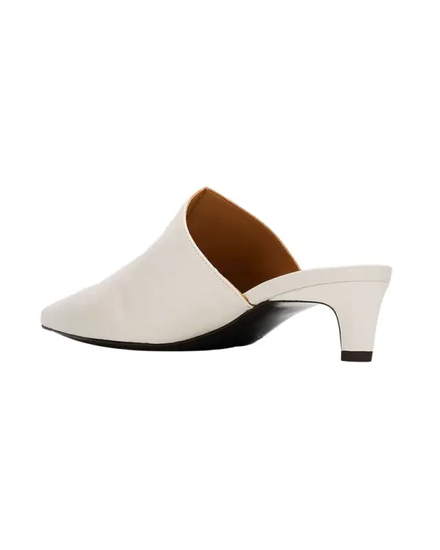 40mm Nappa Leather Kitten-Heel Mules