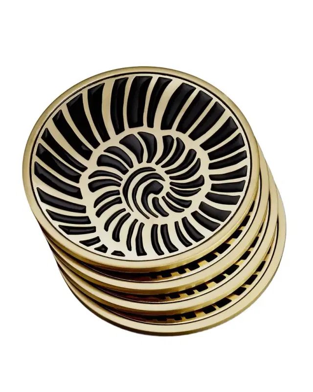 L 'Objet Seashell 24K Gold-Plated Coasters, Set of 4