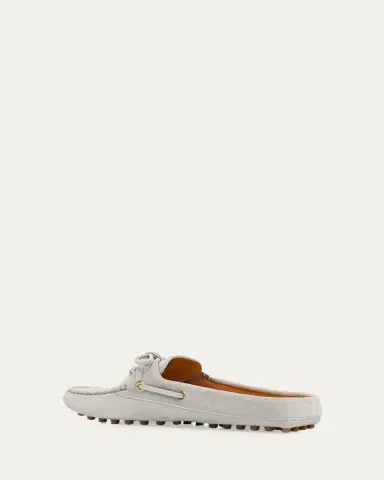Tod's Elisir Suede Boat Shoe Mules | Thumbnail 2