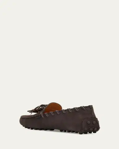Tod's Gommino Whipstitch Suede Driver Loafers | Thumbnail 4