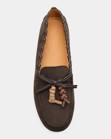 Tod's Gommino Whipstitch Suede Driver Loafers | Thumbnail 10