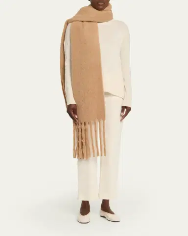 Max Mara Osso Fringed Alpaca Scarf | Thumbnail 7