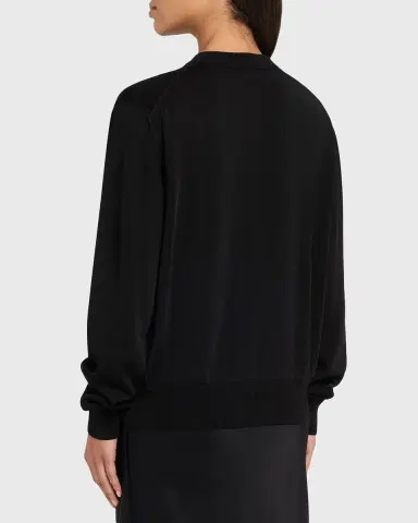 Jil Sander Floral Embroidered Cotton-Blend Crewneck Cardigan | Thumbnail 7 Jil Sander Floral Embroidered Cotton-Blend Crewneck Cardigan | Thumbnail 7