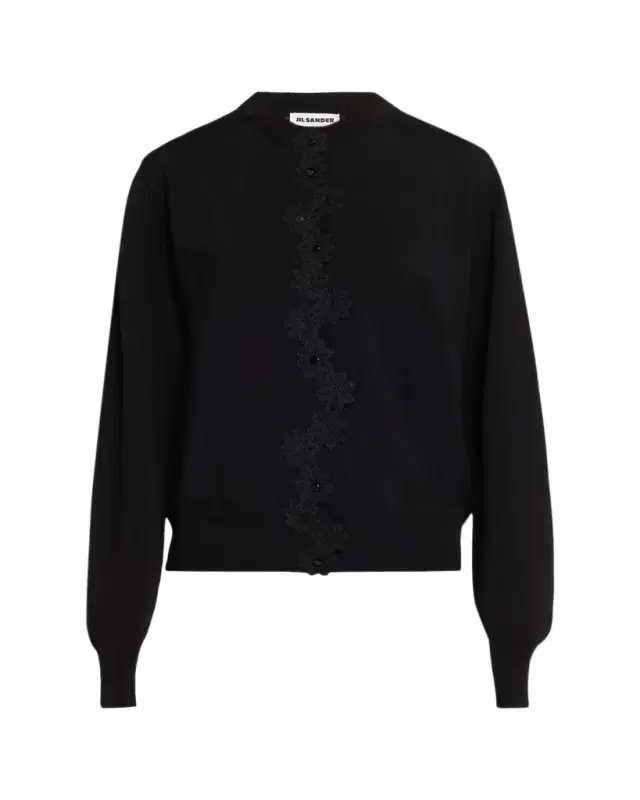 Jil Sander Floral Embroidered Cotton-Blend Crewneck Cardigan