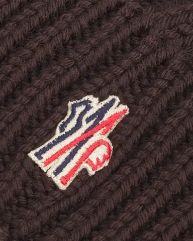 Moncler Grenoble Cable-Knit Wool Logo Beanie | Thumbnail 3 Moncler Grenoble Cable-Knit Wool Logo Beanie | Thumbnail 3