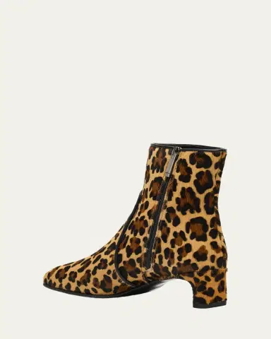 Aquatalia Siella 45mm Leopard-Print Calfhair Ankle Boots | Thumbnail 2 Aquatalia Siella 45mm Leopard-Print Calfhair Ankle Boots | Thumbnail 2