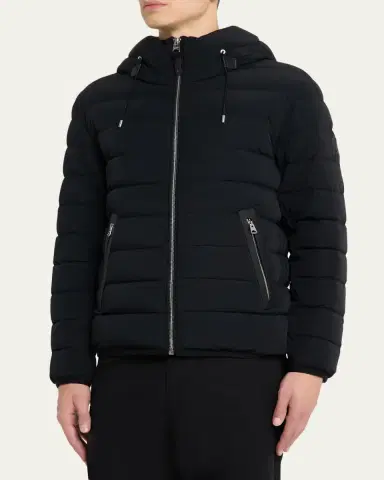 Mackage Men's Jack-Z Agile-360 Stretch Light Down Hooded Jacket | Thumbnail 4