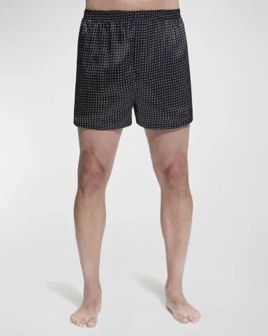 Majestic International Men's Dotted Silk Boxer Shorts | Thumbnail 2