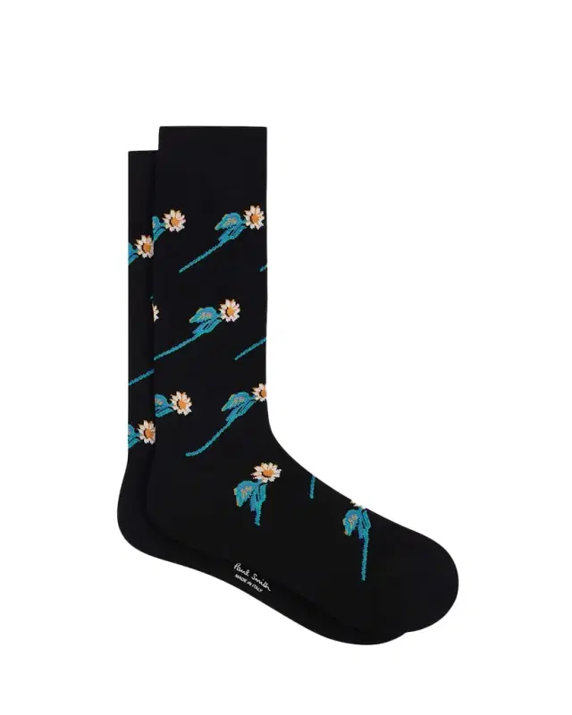 Men's Floral Crew Socks