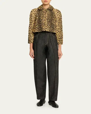 Nackiyé Pixie Cheetah-Print Velvet Crop Jacket | Thumbnail 2 Nackiyé Pixie Cheetah-Print Velvet Crop Jacket | Thumbnail 2