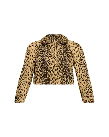 Nackiyé Pixie Cheetah-Print Velvet Crop Jacket | Thumbnail 1 Nackiyé Pixie Cheetah-Print Velvet Crop Jacket | Thumbnail 1