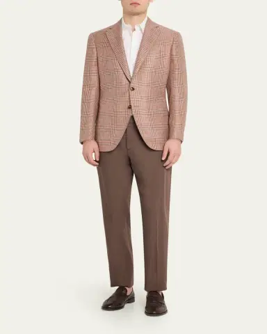 Cesare Attolini Men's Plaid Cashmere-Blend Sport Jacket | Thumbnail 2 Cesare Attolini Men's Plaid Cashmere-Blend Sport Jacket | Thumbnail 2
