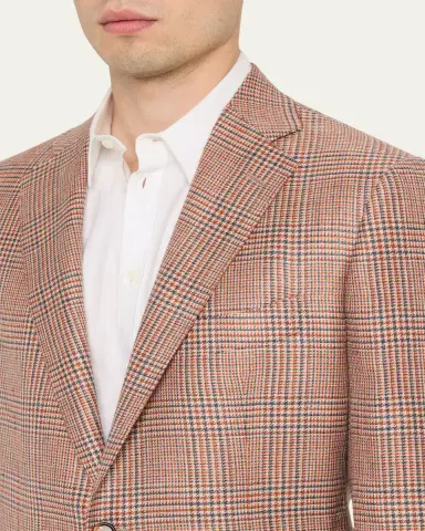 Cesare Attolini Men's Plaid Cashmere-Blend Sport Jacket | Thumbnail 5 Cesare Attolini Men's Plaid Cashmere-Blend Sport Jacket | Thumbnail 5