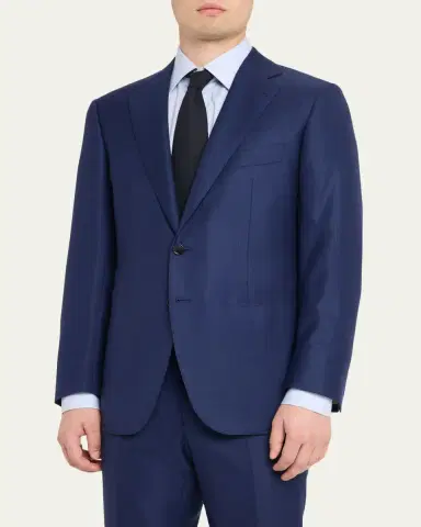 Cesare Attolini Men's Wool Mini-Check Two-Piece Suit | Thumbnail 4