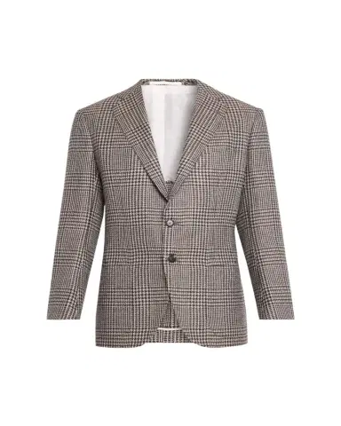 Cesare Attolini Men's Wool, Silk and Linen Prince of Wales Sport Coat | Thumbnail 1 Cesare Attolini Men's Wool, Silk and Linen Prince of Wales Sport Coat | Thumbnail 1